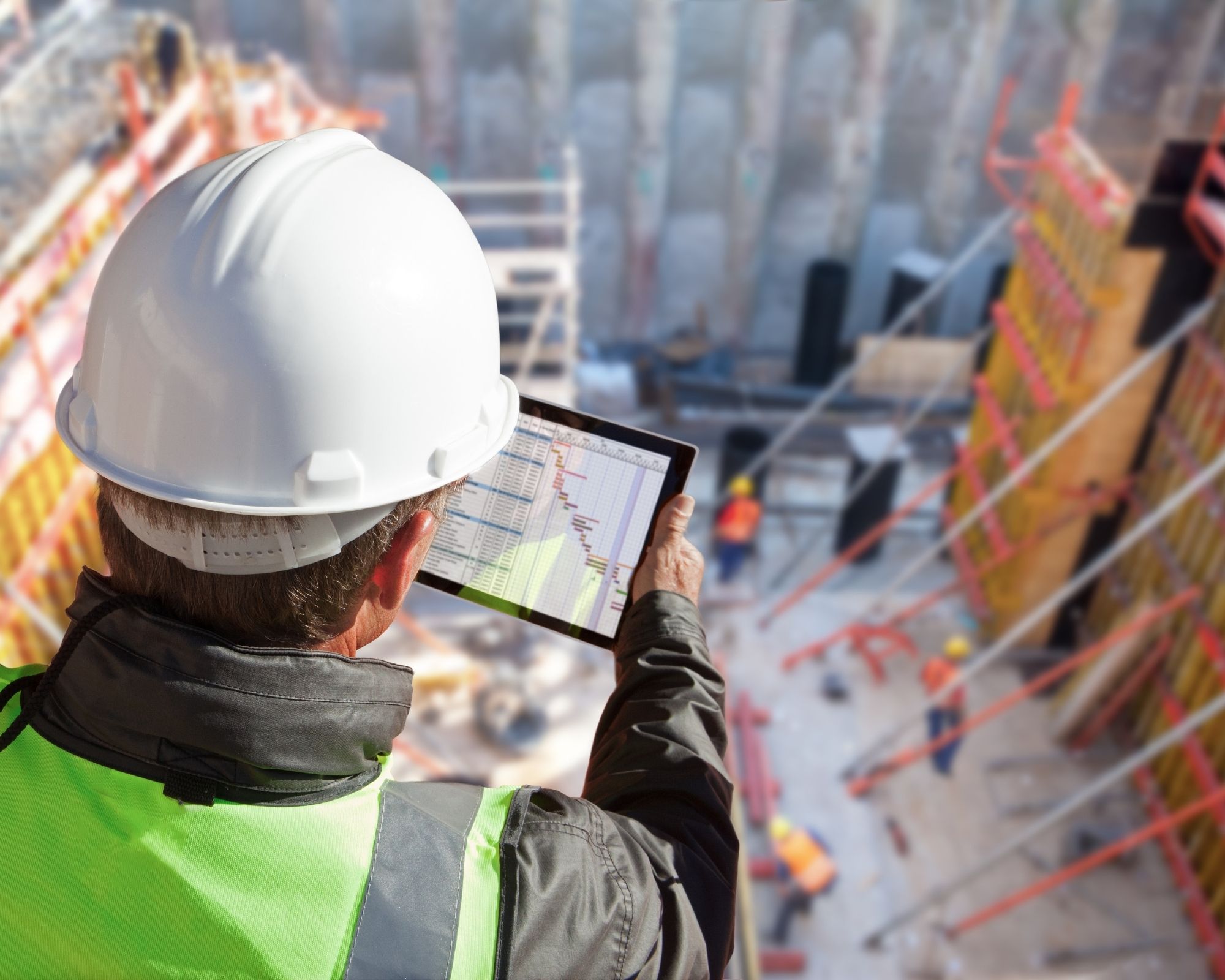 Construction man with clipboard
