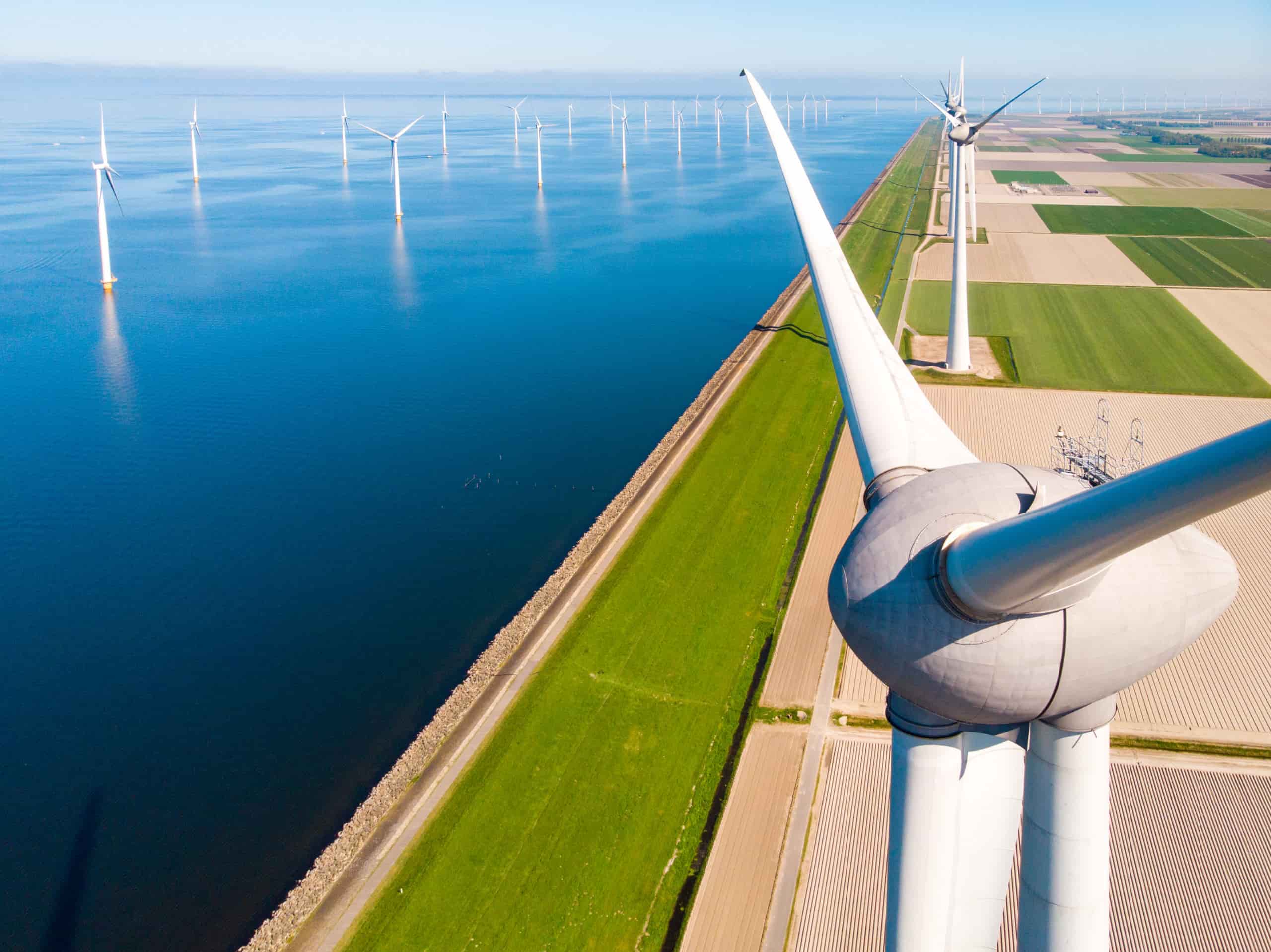 sustainability management wind turbines on land and in the sea