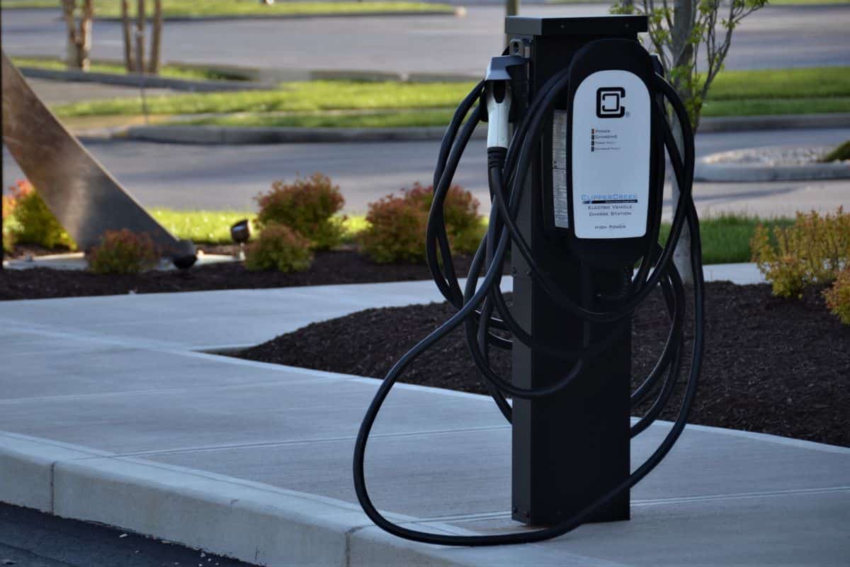 An EV charging station for sustainable business management